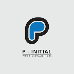 modern letter P initial logo icon