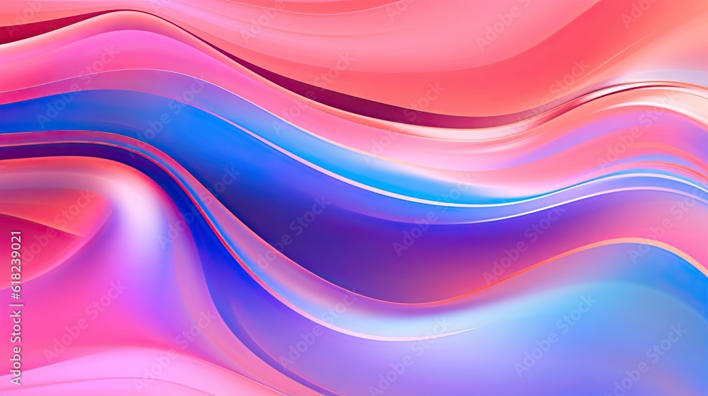 Poster chrome holographic abstract design background - modern sophistication with fluid lines, futuristic n
