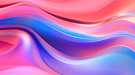 Fototapeta na wymiar Chrome Holographic Abstract Design Background - Modern Sophistication with Fluid Lines, Futuristic Neon, and Generative AI Illustration: Generative AI