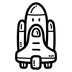 rocket line icon style