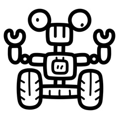 robotic line icon style