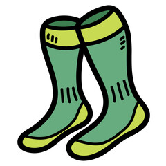 socks filled outline icon style