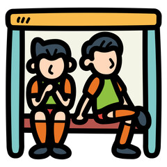 substitute filled outline icon style