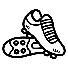 football shoes line icon style