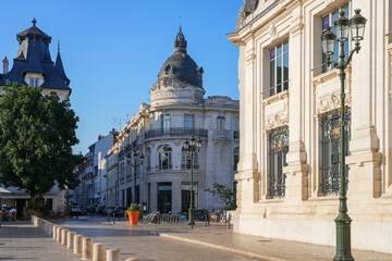 Official building on the Place du Martroi in the city center of Orléans in the department of Loiret, Centre-Val de Loire, France