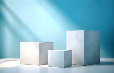 empty podium cube with background