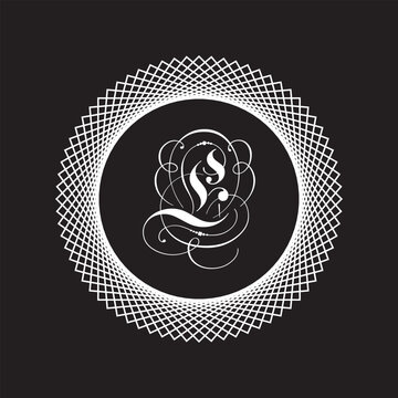 recommend clip art: White color all font vector logo design in black background,