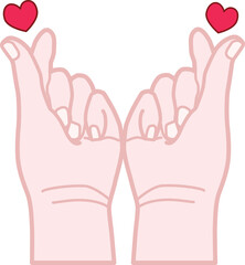 양손 작은 손하트