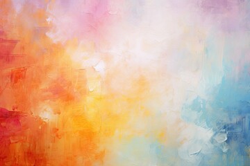 Colourful Oil Paint Art Background with Abstract Textured Canvas. Generative AI
