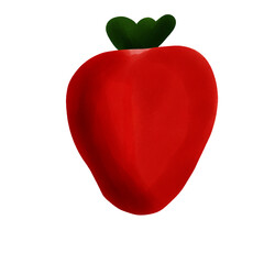 red heart on a white background