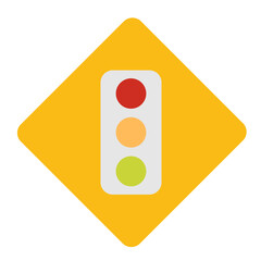 traffic light on a yellow