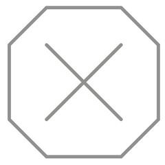 hexagon x icon