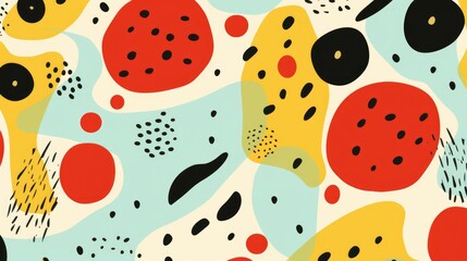 Abstract Art of Fruits Graphic Wallpaper