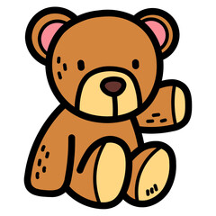 bear filled outline icon style