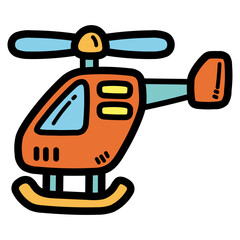 helicopter filled outline icon style
