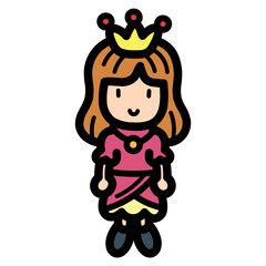 doll filled outline icon style
