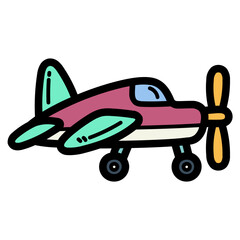 plane filled outline icon style