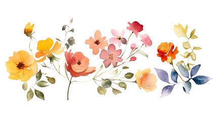 Elegant Vintage Floral Watercolor Art: Captivating Designs with Timeless Charm beutyful flower on white background