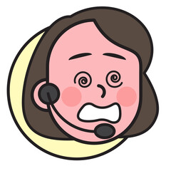 Obraz premium Emoji call center services