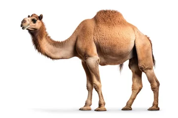 Gordijnen camel full body white isolated background © NikahGeh