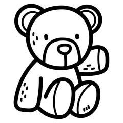 bear line icon style