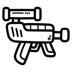 blaster line icon style