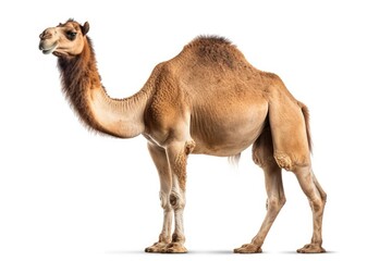 camel full body white isolated background
