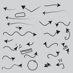 hand drawn arrows set