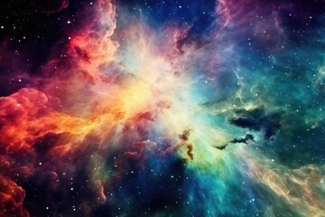 Fototapeta na wymiar Colorful space galaxy cloud nebula Star