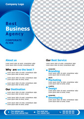 Modern and Creative Business Flyer design template with grandiant color. Vector illustration.