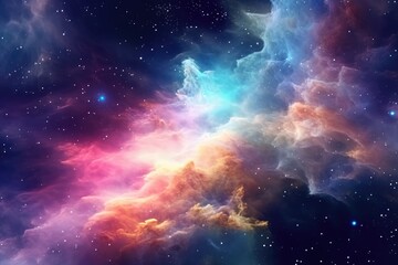 Colorful space galaxy cloud nebula Star