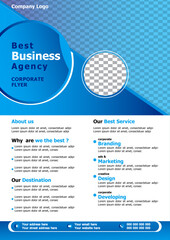 Modern and Creative Business Flyer design template with grandiant color. Vector illustration.