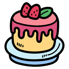 cake filled outline icon style