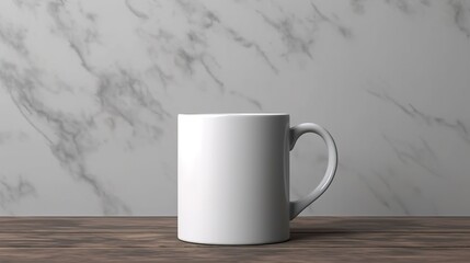 Blank white coffee cup mockup, Generative ai.