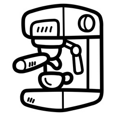 coffee machine line icon style