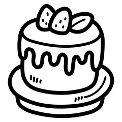 cake line icon style