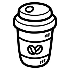 coffee line icon style