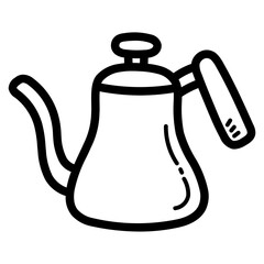kettle line icon style