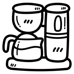 coffee machine line icon style