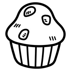 muffin line icon style