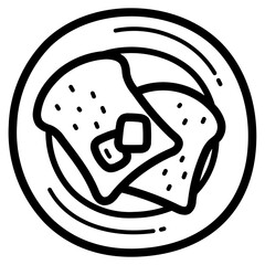 toast line icon style
