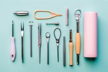 dentist equipment flat lay AI Generated