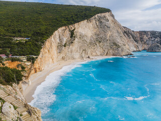 Fototapeta premium Porto Katsiki Beach on the island of Lefkada in Greece