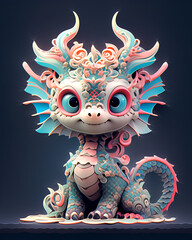 Fototapeta premium cute little dragon