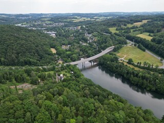 Stausee Bieberstein Luftbildaufnahme Reichshof