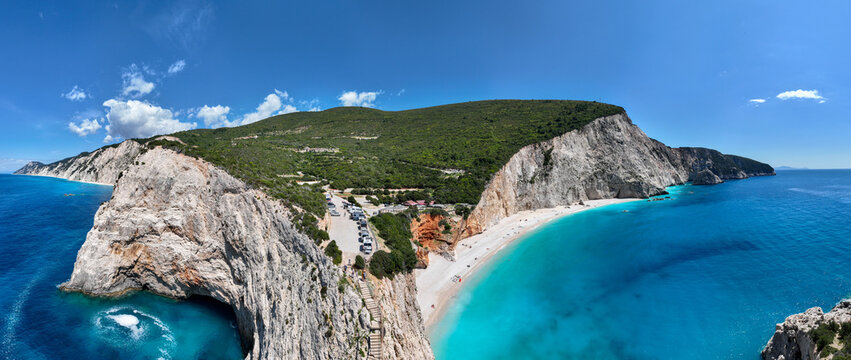 Porto Katsiki beach on the island of Lefkada in Greece
