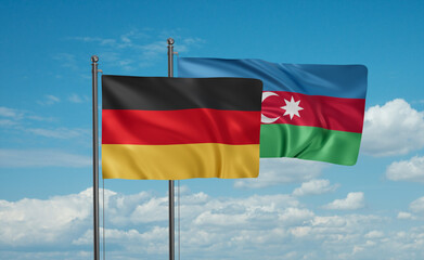 Azerbaijan and Germany flag