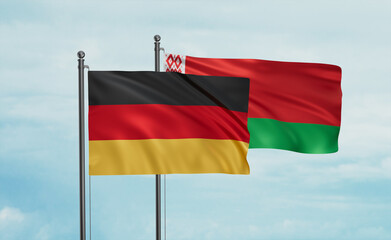 Belarus and Germany flag