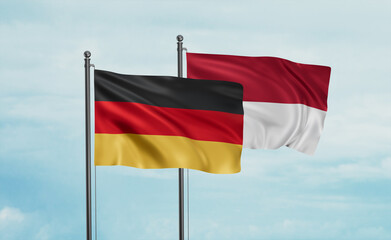 Indonesia and Germany flag