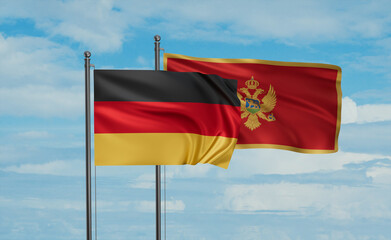 Montenegro and Germany flag